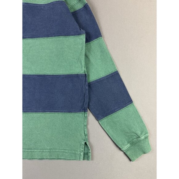 Rare Vintage Y2K Polo Ralph Lauren Rugby Blue Green Stripes Streetwear Hype Kids - Picture 8 of 12